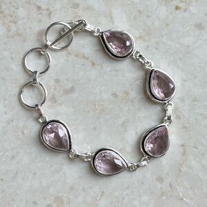 NWOT Sundance Sunset Rain Bracelet, Pink Kunzite, Sterling Silver